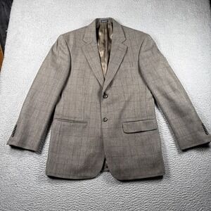 Oscar‎ De La Renta Blazer Mens 39 Sport Coat Lambs Wool & Cashmere Career Preppy